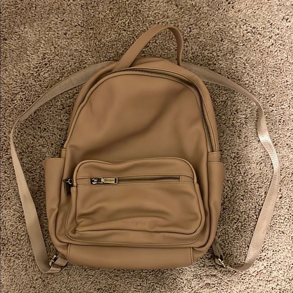 Urban Originals Tan Minimalist Leather Backpack